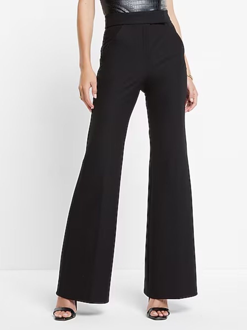 Express Super High Waisted Flare Trouser Pant